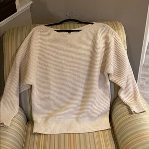 Boat neck knit sweater